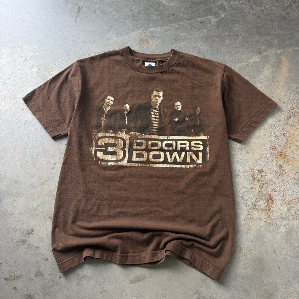 Vintage Y2K 3 Doors Down Tour Grunge Alt Rock Band Retro T-shirt Size Medium